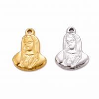 Stainless Steel Pendants 304 Stainless Steel Virgin Mary Vacuum Ion Plating DIY Sold By PC