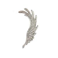 Zinc Alloy Øreringe Cuff, Wing Shape, forgyldt, mode smykker & for kvinde, flere farver til valg, 25x55mm, Solgt af PC