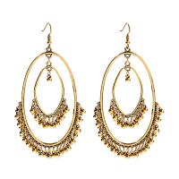 Zinc Alloy Drop Earrings plated fashion jewelry & folk style & for woman nickel lead & cadmium free Sold By Pair