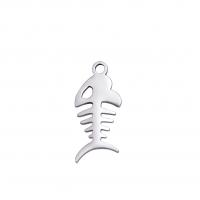 Stainless Steel Pendants 304 Stainless Steel Fish Bone Vacuum Ion Plating DIY Sold By PC