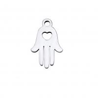 Roestvrij stalen sieraden Hangers, 304 roestvrij staal, Hand, DIY, meer kleuren voor de keuze, 7.60x11.80mm, Verkocht door PC