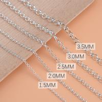 925 Sterling Silver Náhrdelník Chain, DIY & různé velikosti pro výběr & oválný řetězu, stříbro, Délka Cca 10 cm, Prodáno By PC