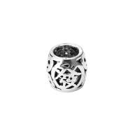 925 Sterling Silver Spacer Perla, Berba & možete DIY & sa slovom uzorkom & šupalj, 5.77x5.50mm, Rupa:Približno 3.6mm, Prodano By PC