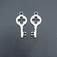 Zinc Alloy Key Pendants antique silver color plated vintage & DIY & hollow nickel lead & cadmium free Approx Sold By Bag