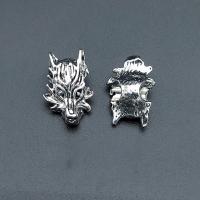 Zinklegierung Zwischenperlen, Wolf, antik silberfarben plattiert, Vintage & DIY, frei von Nickel, Blei & Kadmium, 18x13mm, ca. 100PCs/Tasche, verkauft von Tasche