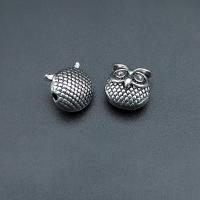 Zinc Alloy Spacer Beads Owl antique silver color plated vintage & DIY nickel lead & cadmium free Approx Sold By Bag