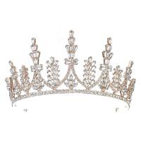 Tiaras, Cink ötvözet, -val Kristály, galvanizált, divat ékszerek & a nő & strasszos, több színt a választás, nikkel, ólom és kadmium mentes, 140*65mm,310mm, Által értékesített PC