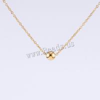 Roestvrij staal halskettingen, 304 roestvrij staal, met 1.97inch extender keten, 18K verguld, mode sieraden & voor vrouw, gouden, 8mm, Lengte Ca 17.72 inch, Verkocht door PC