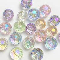 Plated Acrylic Beads Round DIY Sold By Bag