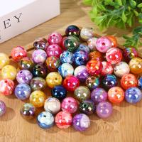 Plated Acrylic Beads Round DIY 16mm Sold By Bag