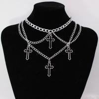 Collana Moda, lega in zinco, with 5cm extender chain, placcato color argento, gioielli di moda & per la donna & cavo, assenza di nichel,piombo&cadmio, Lunghezza Appross. 35 cm, Venduto da PC