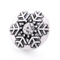 Cink Alloy Komad Button Narukvica kopča, Krug, srebrne boje pozlaćen, modni nakit & možete DIY & s Rhinestone, više boja za izbor, nikal, olovo i kadmij besplatno, 19x19mm, Prodano By PC