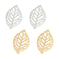 Zinklegering Leaf Hangers, Messing, plated, DIY & hol, meer kleuren voor de keuze, nikkel, lood en cadmium vrij, 27.5x16x0.5mm, Gat:Ca 1mm, Verkocht door PC