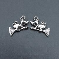 Sinc Alloy Pendants Ainmhithe, Luch, dath airgid antique plátáilte, Inbhuanaithe & Creimeadh-Resistant & DIY, nicil, luaidhe & caidmiam saor in aisce, 16x11mm, Thart 100ríomhairí pearsanta/Mála, Díolta De réir Mála