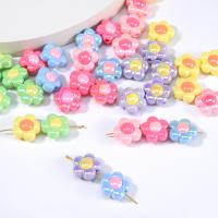 Solid Color Akryl perler, Flower, du kan DIY, flere farver til valg, 16x16mm, Hole:Ca. 3mm, 10pc'er/Bag, Solgt af Bag