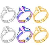 304 Nerūdijantis plienas Atidaryti Finger Ring, Bižuterijos & unisex & reguliuojamas, daugiau spalvų pasirinkimas, Dydis:8, Pardavė PC