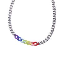 Acier titane collier, poli, bijoux de mode & unisexe, couleur originale, Longueur Environ 23.6 pouce, Vendu par PC