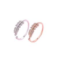 Brass Finger Ring plated fashion jewelry & for woman & with rhinestone nickel lead & cadmium free Sold By PC