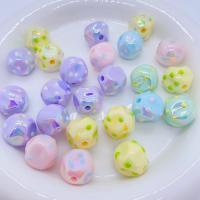 Plated Acrylic Beads Round DIY 16mm Sold By Bag