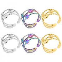 Edelstahl Ringe, 304 Edelstahl, Modeschmuck & unisex & einstellbar, keine, Größe:8, verkauft von PC