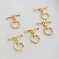 Zinc Alloy Toggle sluiting, gold plated, DIY, nikkel, lood en cadmium vrij, 12mm,19mm, Verkocht door Stel