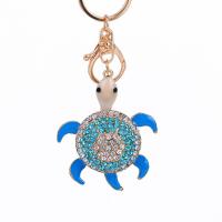 Zinc Alloy Key Lås, Turtle, forgyldt, mode smykker & emalje & med rhinestone, flere farver til valg, nikkel, bly & cadmium fri, 56x70x129mm, Solgt af PC