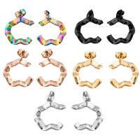 ステンレス鋼イヤリング, 304ステンレススチール, ファッションジュエリー & 女性用, 無色, 19x18mm, 売り手 ペア