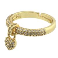 Brass Finger Ring gold color plated fashion jewelry & for woman & with rhinestone nickel lead & cadmium free Sold By PC