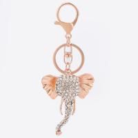 Zinc Alloy Key Lås, Elephant, forgyldt, mode smykker & med rhinestone, gylden, nikkel, bly & cadmium fri, 50x67x127mm, Solgt af PC