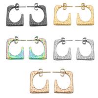 Stainless Steel Stud Earrings 304 Stainless Steel Vacuum Ion Plating fashion jewelry & for woman Sold By Pair