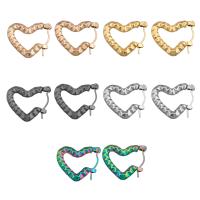 Stainless Steel Lever Back Earring 304 Stainless Steel Heart Vacuum Ion Plating fashion jewelry & for woman Sold By Pair