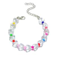 Resin armbanden, Hars, met Polymer Clay & Zinc Alloy, met 7cm extender keten, gepolijst, mode sieraden & voor vrouw, multi-gekleurde, Per verkocht 16 cm Strand