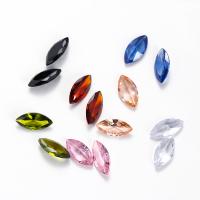 Zirconia Cabochons, Cubic Zirconia, Oog van het Paard, gepolijst, DIY & gefacetteerde, meer kleuren voor de keuze, 5x10mm, Ca 100pC's/Bag, Verkocht door Bag