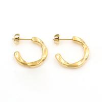 Pendientes de Acero Inoxidable, acero inoxidable 304, 18K chapado en oro, Joyería & para mujer, dorado, 20.50x20mm, Vendido por Par