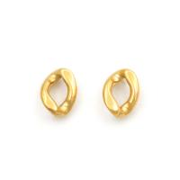 Stainless Steel Stud Earrings 304 Stainless Steel 18K gold plated fashion jewelry & for woman golden Sold By Pair