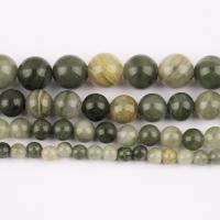 Smíšené Gemstone Korálky, Green Grass Kámen, Kolo, DIY & různé velikosti pro výběr, Prodáno za Cca 37 cm Strand