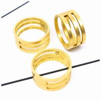 Messing Fingerring, Salben, Modeschmuck & Hohe Qualität überzogen und verblassen nie & für Frau, goldfarben, 19*9mm, verkauft von PC