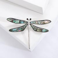 Sinc Alloy Dealga, le Chluas mhara Shell, Dragonfly, dath airgid plated, jewelry faisin & do bhean, dathanna measctha, nicil, luaidhe & caidmiam saor in aisce, 71x48mm, Díolta De réir PC