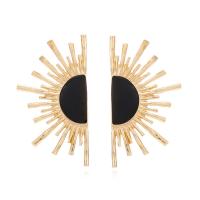 Zinc Alloy Stud Earring Sun plated fashion jewelry & enamel nickel lead & cadmium free Sold By Pair