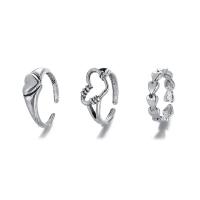 Cink Alloy Ring Set, Cink ötvözet, galvanizált, divat ékszerek & különböző stílusokat a választás & a nő, több színt a választás, Által értékesített Set