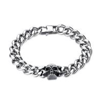 Bijoux bracelet en acier inoxydable, Acier inoxydable 304, bijoux de mode & pour femme, argent, Longueur 21 cm, Vendu par PC