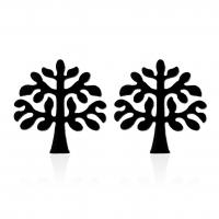 Stainless Steel Stud Earrings 304 Stainless Steel Tree Vacuum Ion Plating fashion jewelry & for woman Sold By Pair