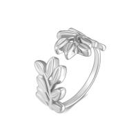 Vinger Ring in edelstaal, 316L roestvrij staal, Blad, Verstelbare & mode sieraden & voor vrouw, meer kleuren voor de keuze, inner diameter:17~21mm, Verkocht door PC