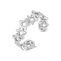 Stainless Steel Finger Ring 316L Stainless Steel Star Vacuum Ion Plating Adjustable & fashion jewelry & for woman & hollow inner ~21mm Sold By PC