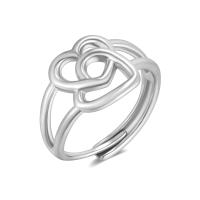 Rustfrit stål fingre Ringe, 316L Stainless Steel, Heart, Justerbar & mode smykker & for kvinde & hule, flere farver til valg, inner diameter:17~21mm, Solgt af PC