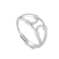 Anello in acciaio inox, 316L acciaio inox, Regolabile & gioielli di moda & per la donna & cavo, nessuno, inner diameter:17~21mm, Venduto da PC