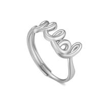 Vinger Ring in edelstaal, 316L roestvrij staal, Verstelbare & mode sieraden & voor vrouw, meer kleuren voor de keuze, inner diameter:17~21mm, Verkocht door PC