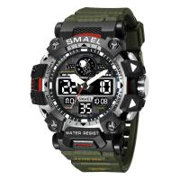 Heren polshorloge, TPU, met 304 roestvrij staal & Acryl, Leven waterbestendig & Japans uurwerk & voor de mens & luminated, meer kleuren voor de keuze, 55x46x23mm,22mm, Lengte 255 mm, Verkocht door PC