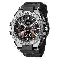 Herren Armbanduhr, TPU Kunststoff, mit 304 Edelstahl & Zinklegierung & Acryl, plattiert, Lebenswasserbeständig & japanische Uhr-Bewegung & für den Menschen & glänzend, keine, 53x45x18mm,22mm, Länge 250 Millimeter, verkauft von PC