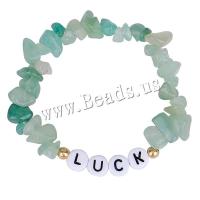 Bracelets de pierres précieuses, aventurine vert, avec Acrylique, Irrégulière, fait à la main, élastique & pour femme, vert, Longueur Environ 18 cm, Vendu par PC